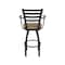 Holland Bar Stool Co Jackie with Arms 36 in. Swivel Bar Stool with Black Wrinkle Finish and Canter Thatch Seat 415 - alternate 3